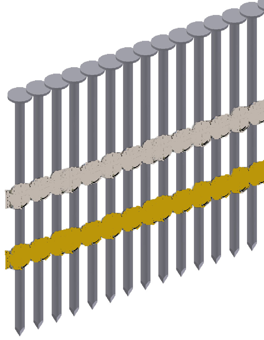 Гвоздь рифленый в ленте Prebena типа RK 2,8/90 (3 тис. шт.)-0