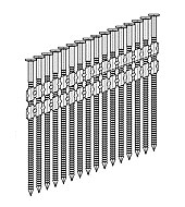 Гвоздь рифленый в ленте Prebena типа RK 2,8/90 (3 тис. шт.)-1206
